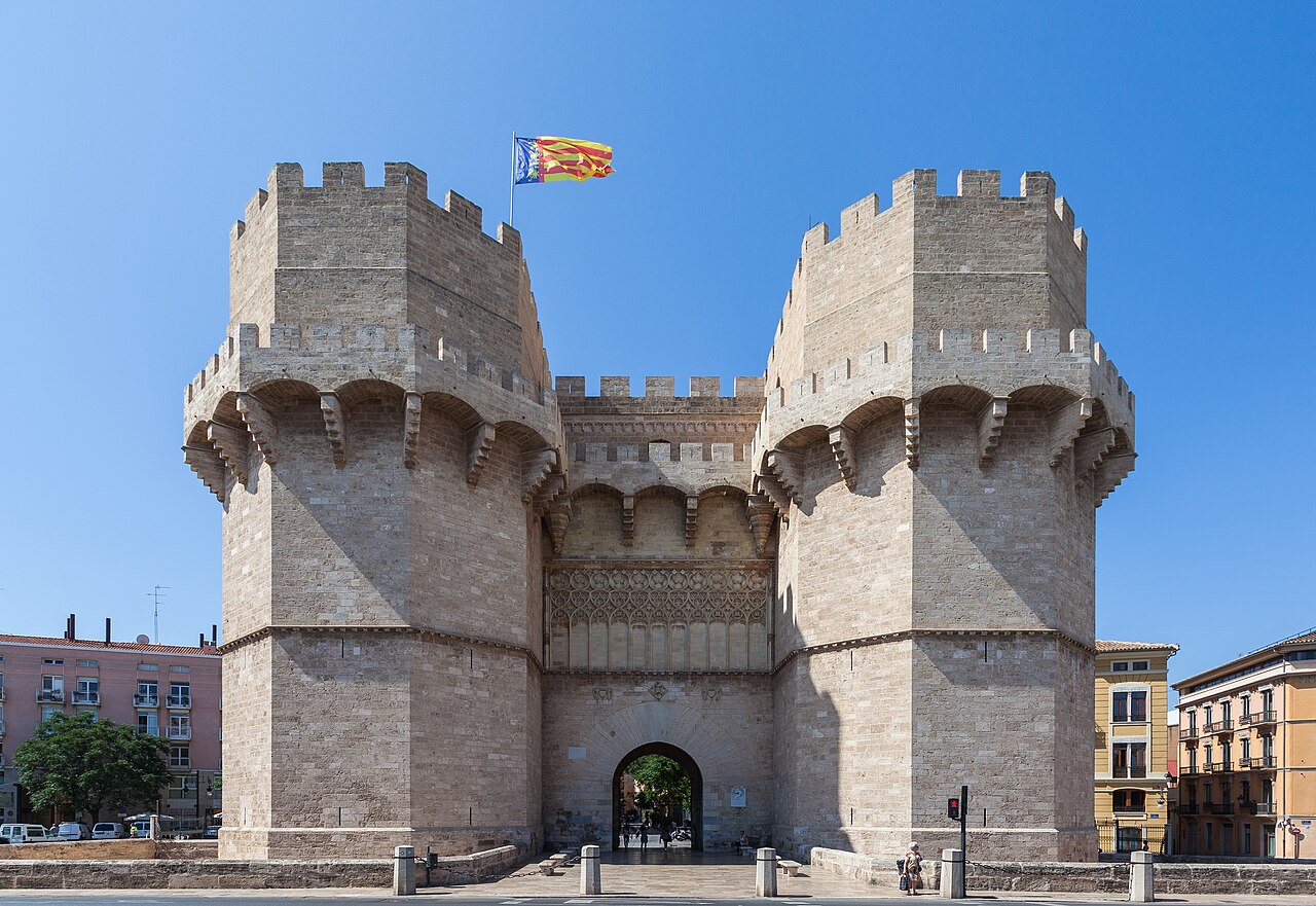 De Torres de Serranos, de oude stadspoort van Valencia