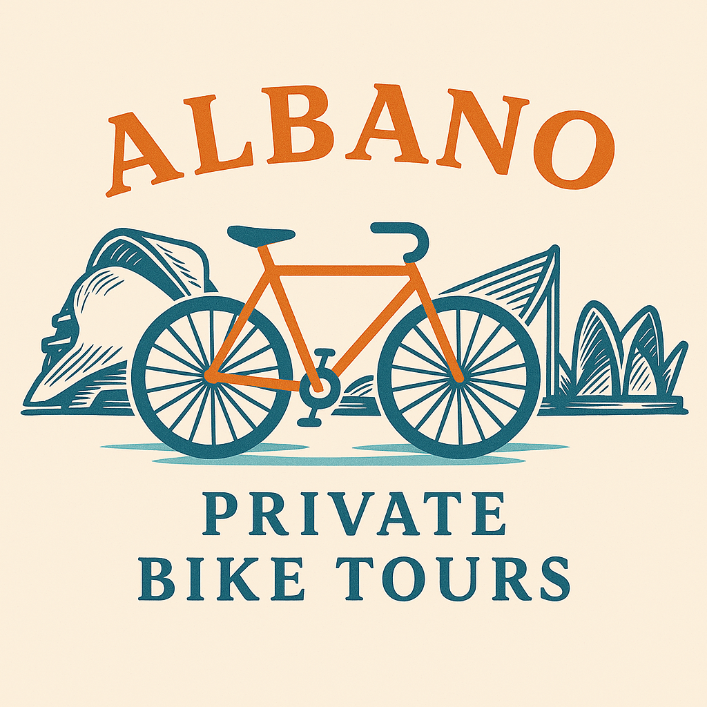 Albano Bike Tours emblem, bicycle icon