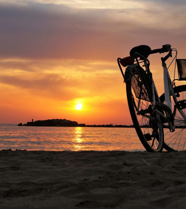 pexels-pixabay-210117 Cyclist at sunset by the sea in Valencia